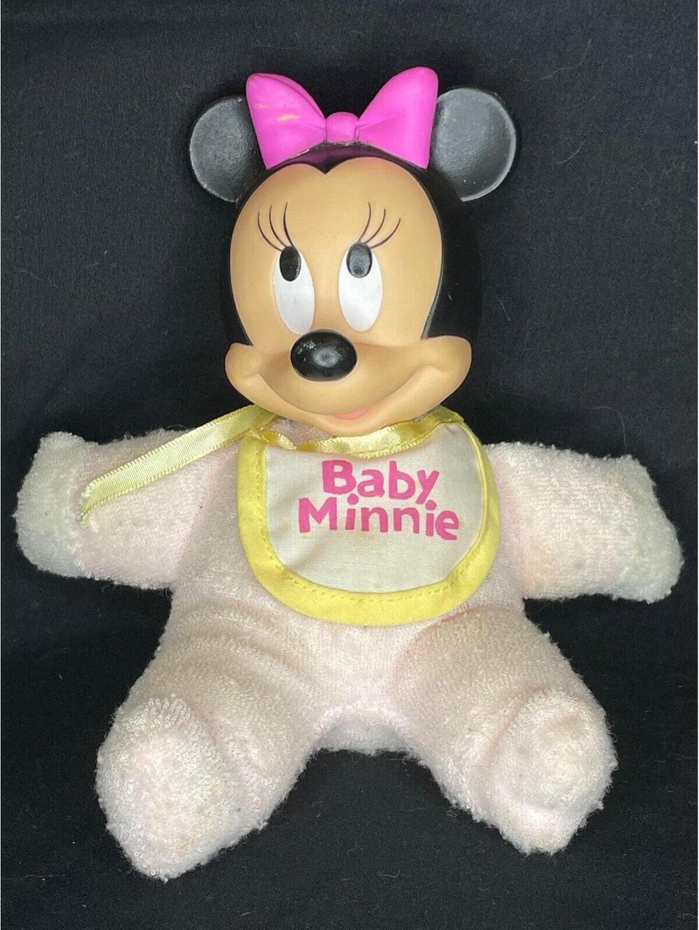 Vintage Disney Babies Baby Minnie rattle made by Applause for Disney.